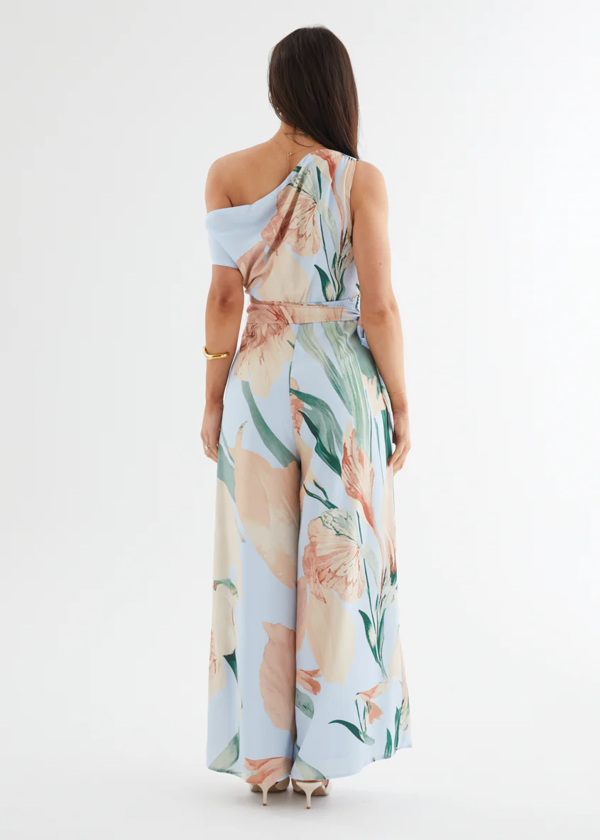 Ara Drop Shoulder Pantsuit - Blue Oasis - Image 7