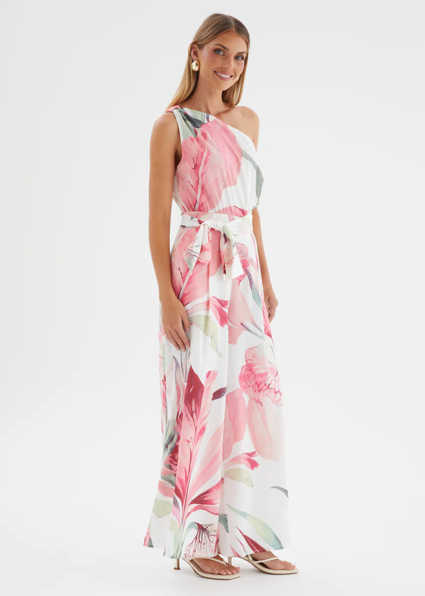 Ara Drop Shoulder Pantsuit - Pink Oasis - Image 3