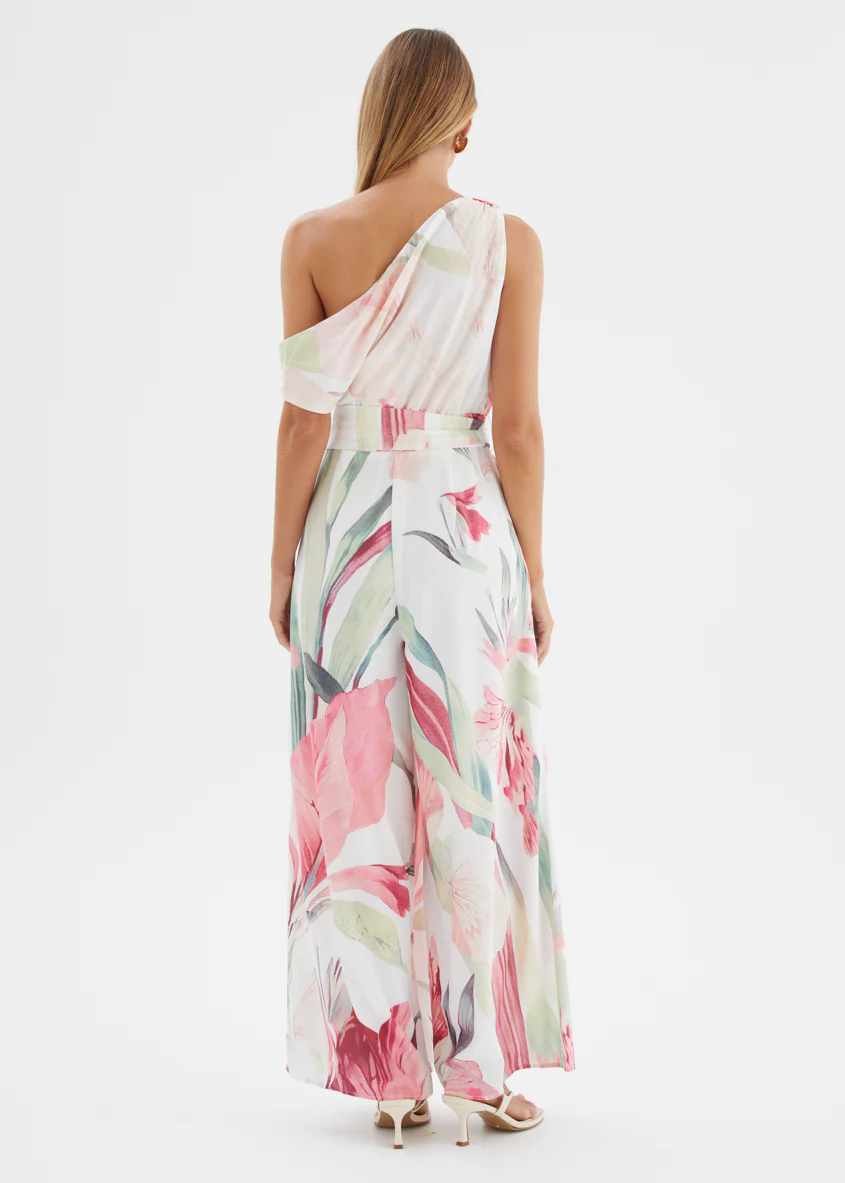 Ara Drop Shoulder Pantsuit - Pink Oasis - Image 5