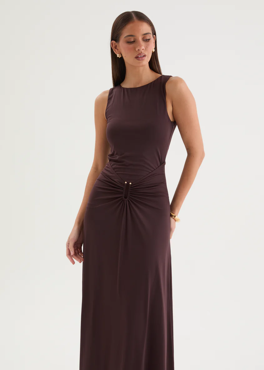 Ariarne Maxi Dress - Espresso - Image 3