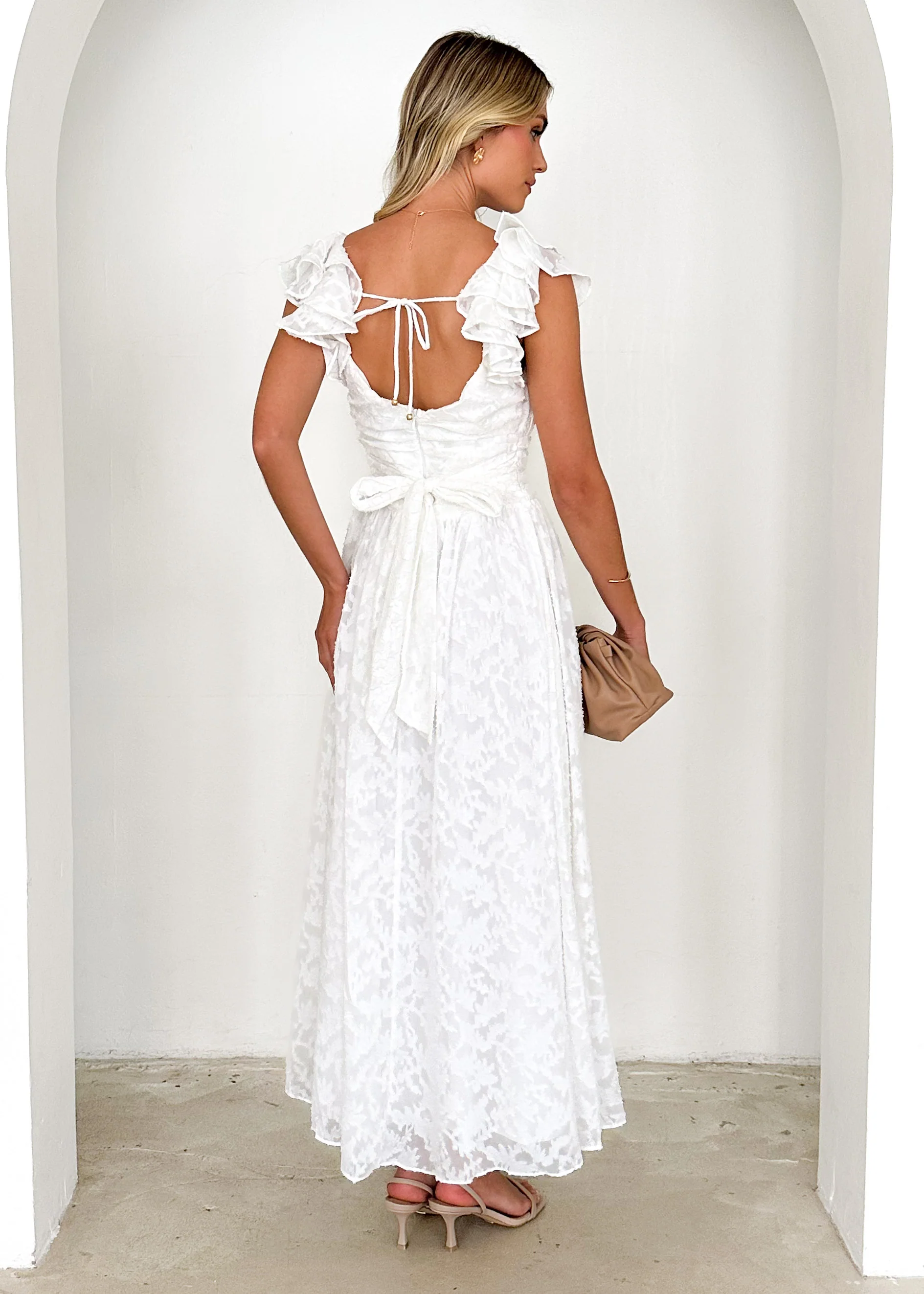 Aries Maxi Dress - Off White - Image 11