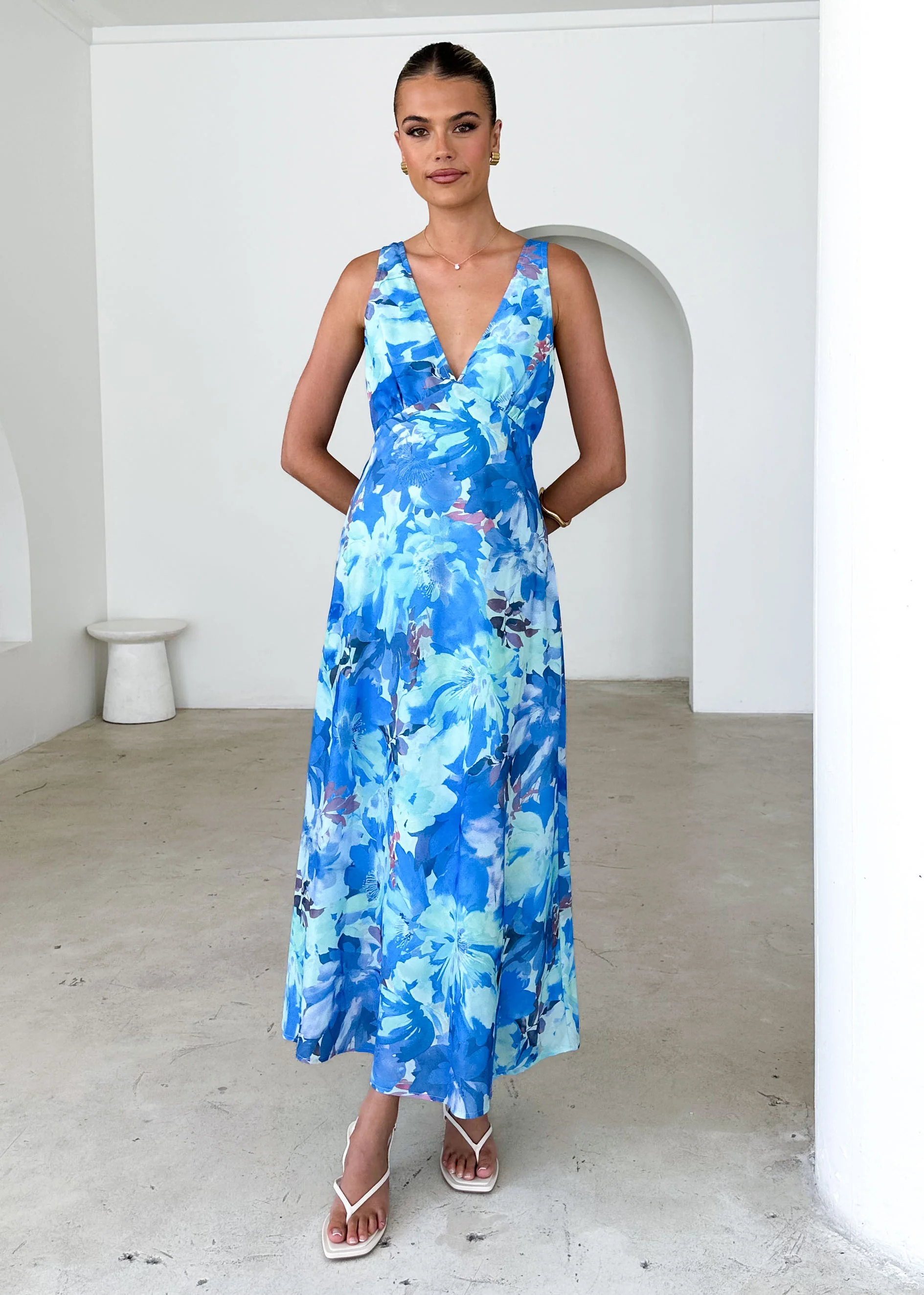 Arlow Maxi Dress - Blue Splash - Image 3