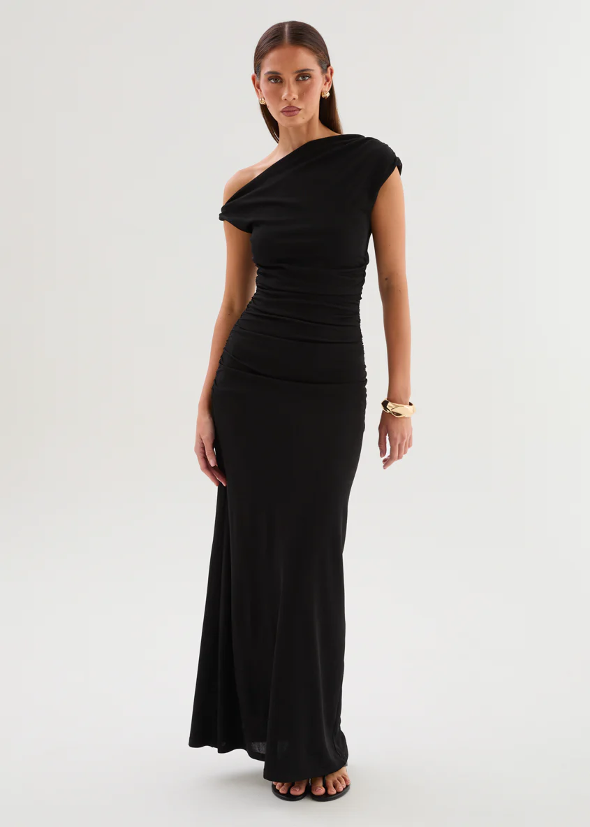 Atlantis Midi Dress - Black - Image 4