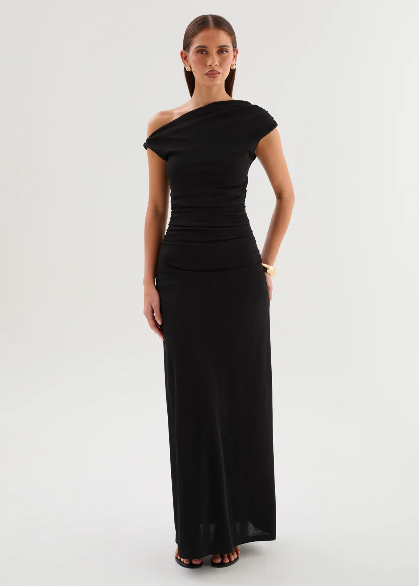 Atlantis Midi Dress - Black - Image 7