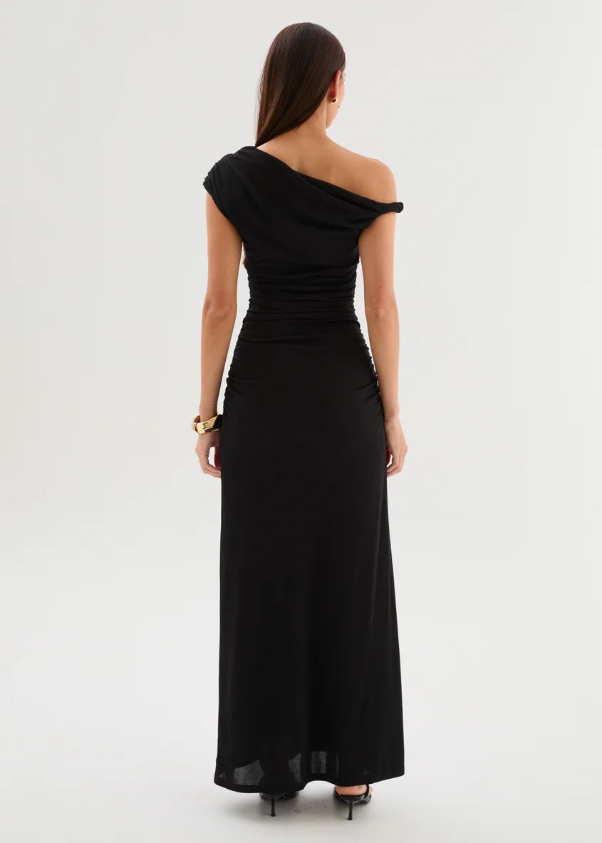 Atlantis Midi Dress - Black - Image 9