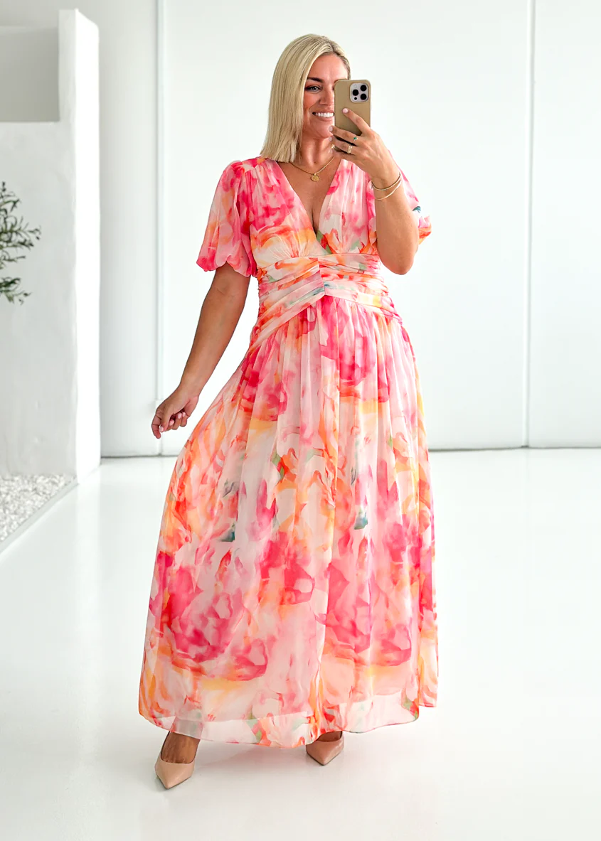 Aubree Maxi Dress - Ruby Splash - Image 2
