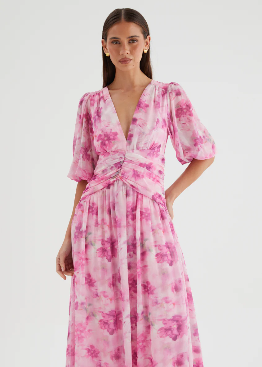 Aubree Maxi Dress - Watercolour Floral - Image 10