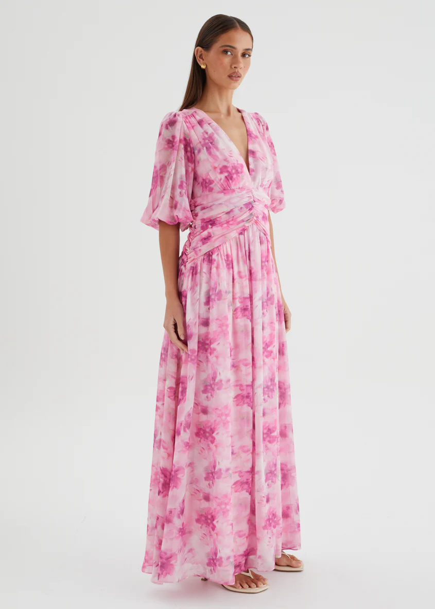 Aubree Maxi Dress - Watercolour Floral - Image 11