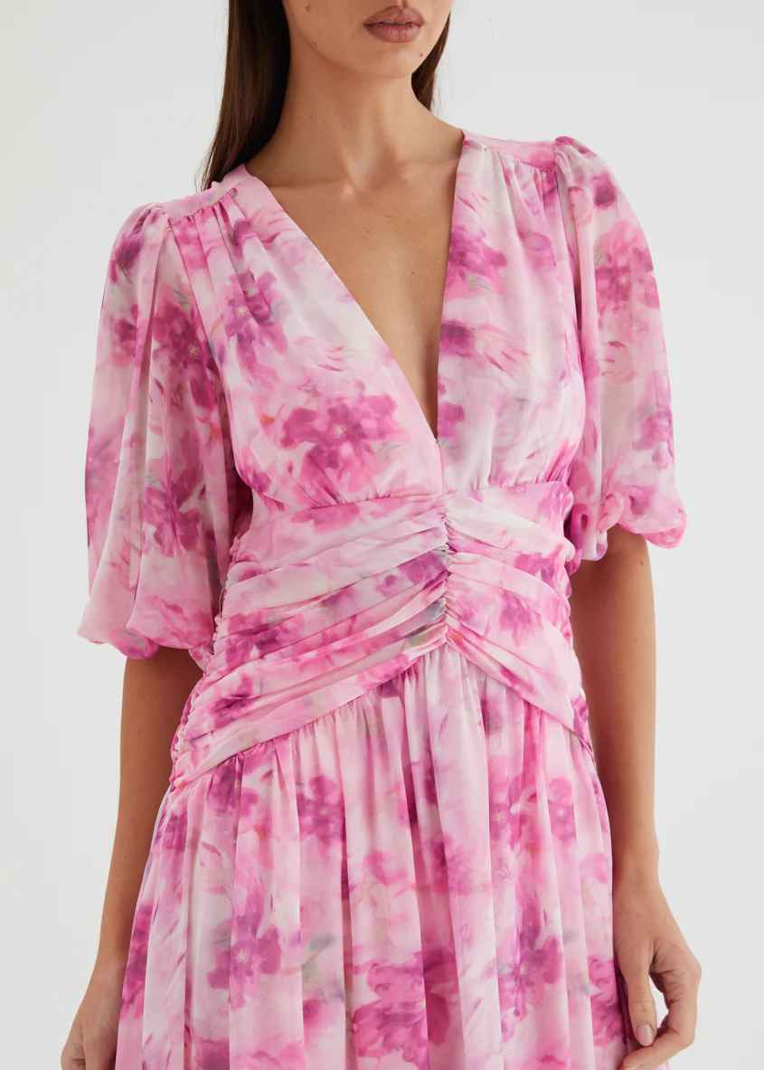 Aubree Maxi Dress - Watercolour Floral - Image 12