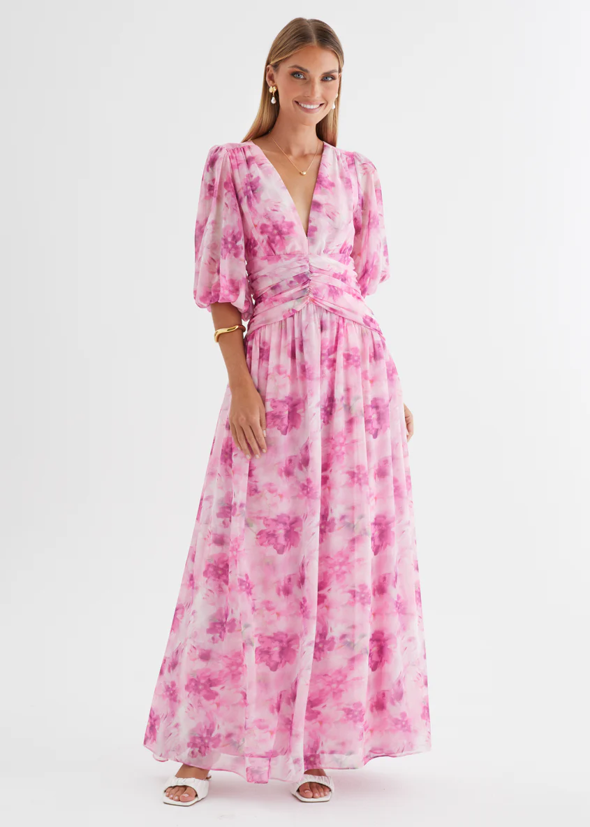 Aubree Maxi Dress - Watercolour Floral - Image 14