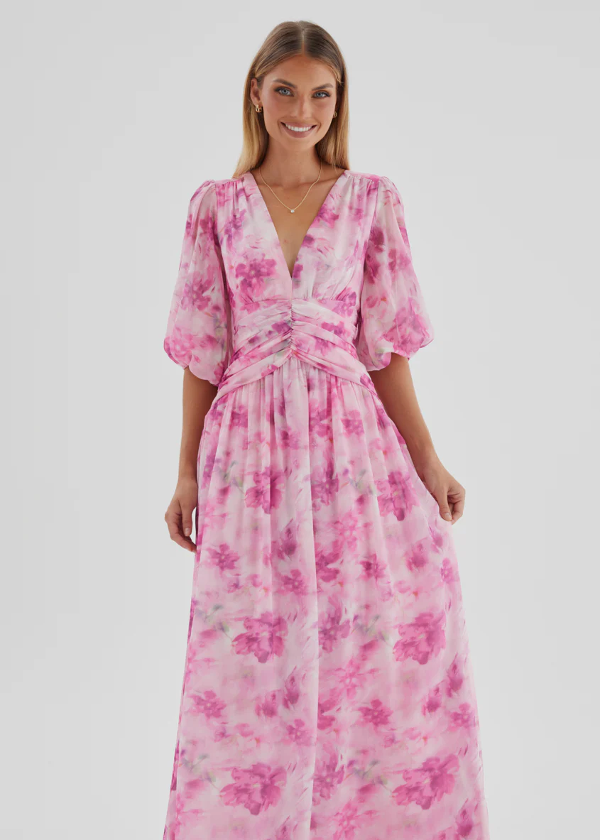 Aubree Maxi Dress - Watercolour Floral - Image 15
