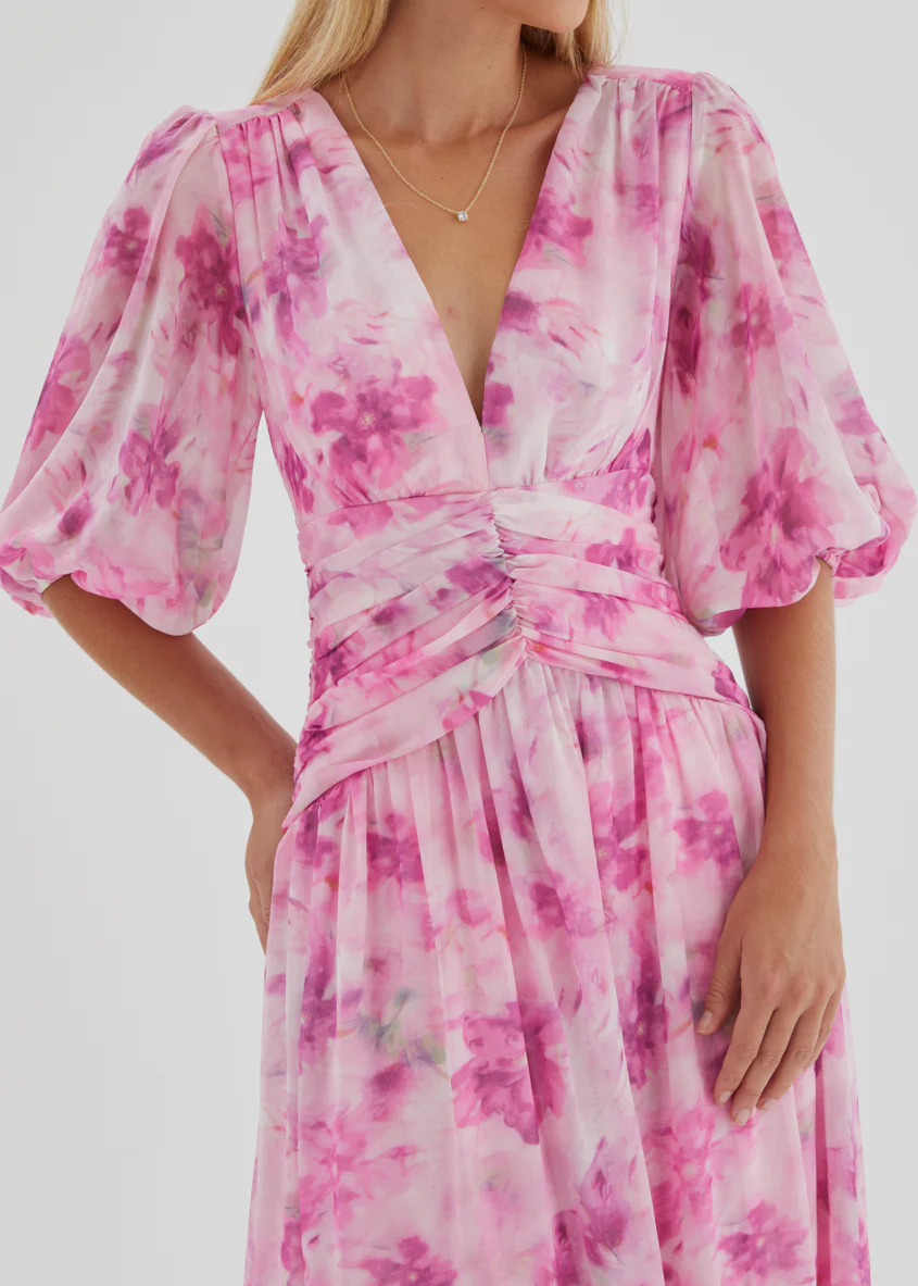 Aubree Maxi Dress - Watercolour Floral - Image 16
