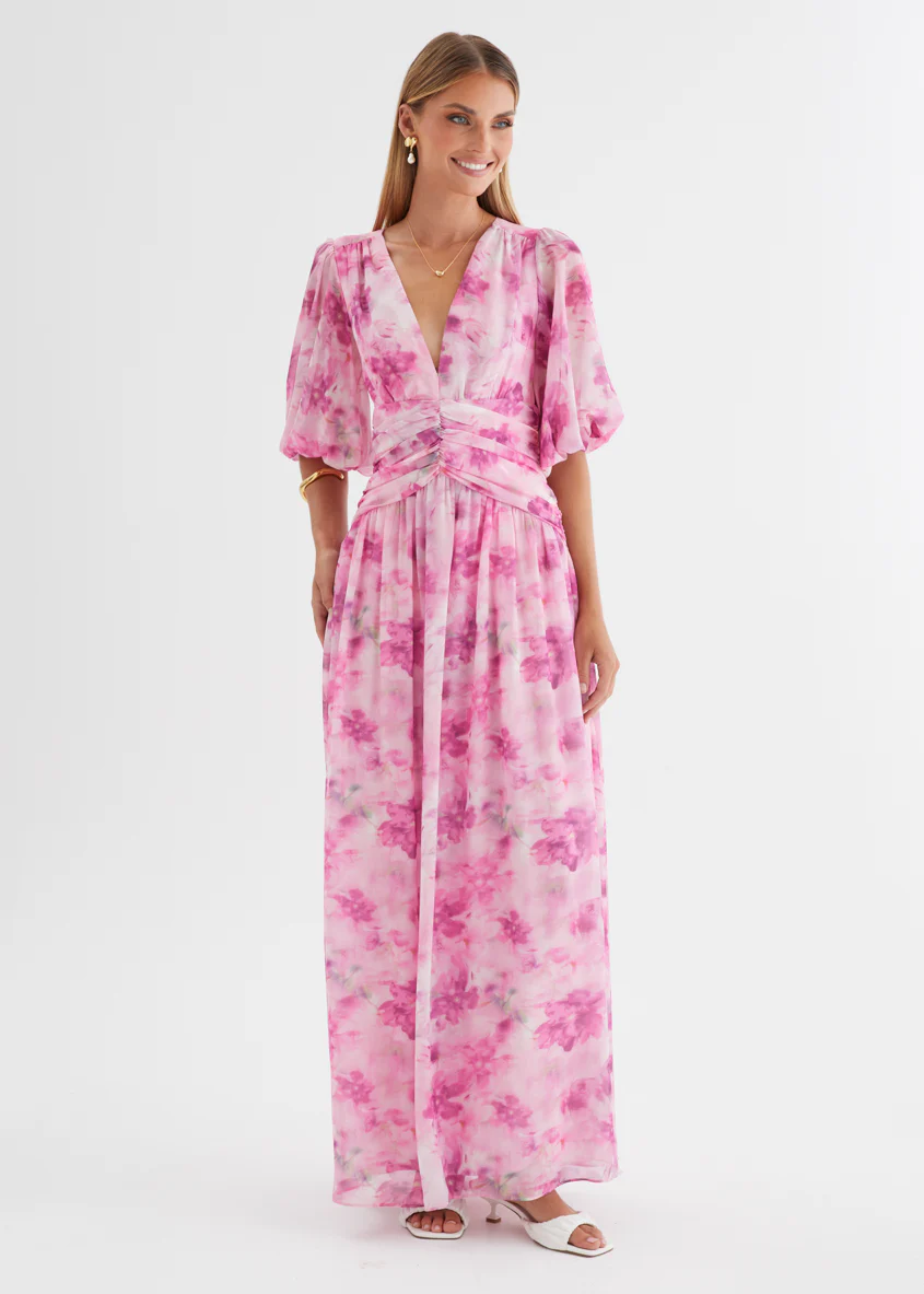Aubree Maxi Dress - Watercolour Floral - Image 17