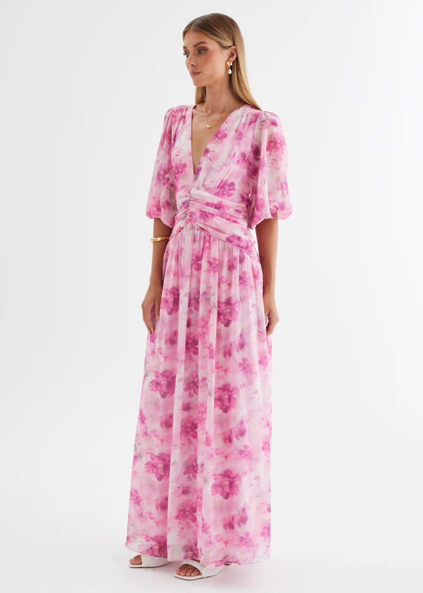 Aubree Maxi Dress - Watercolour Floral - Image 18