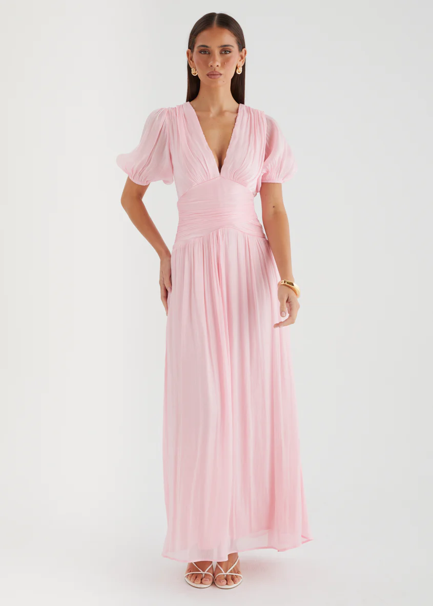 Aurora Maxi Dress - Pink Organza