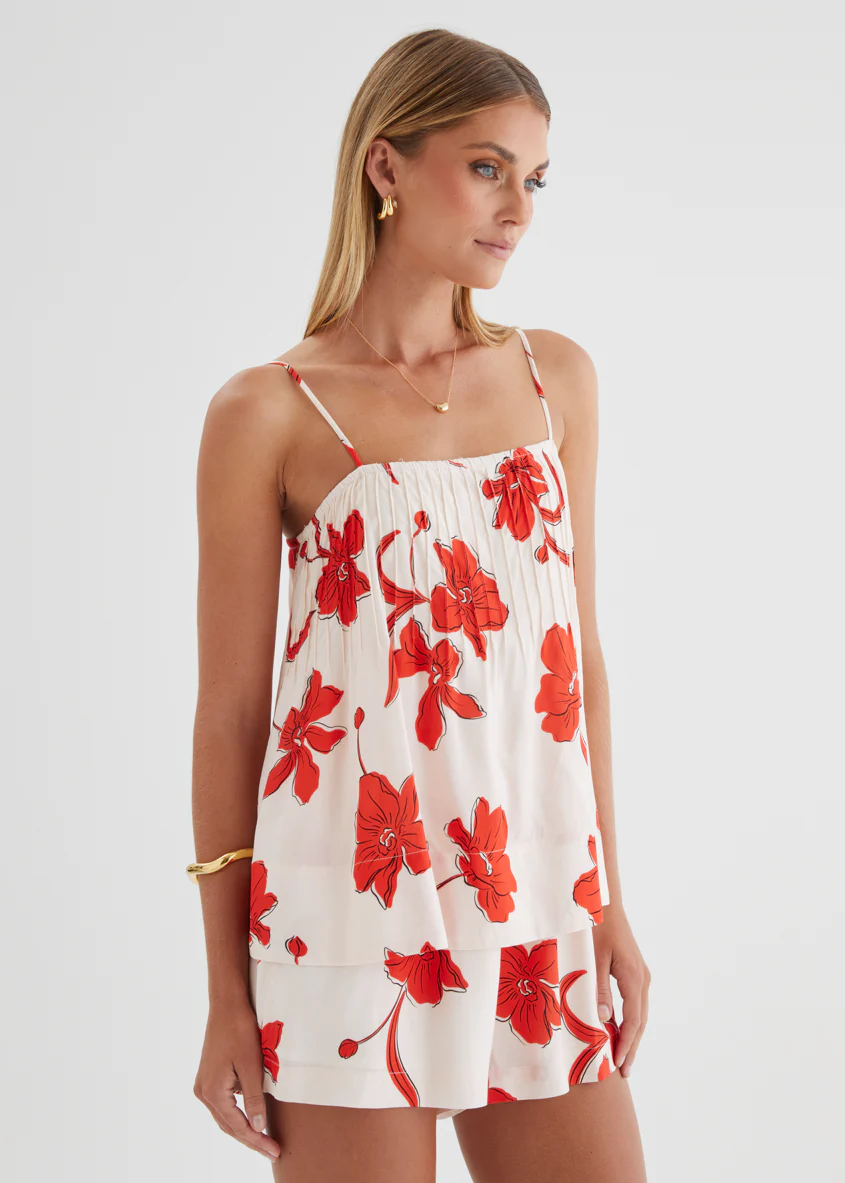 Avaah Playsuit - Red Flowers - Image 6