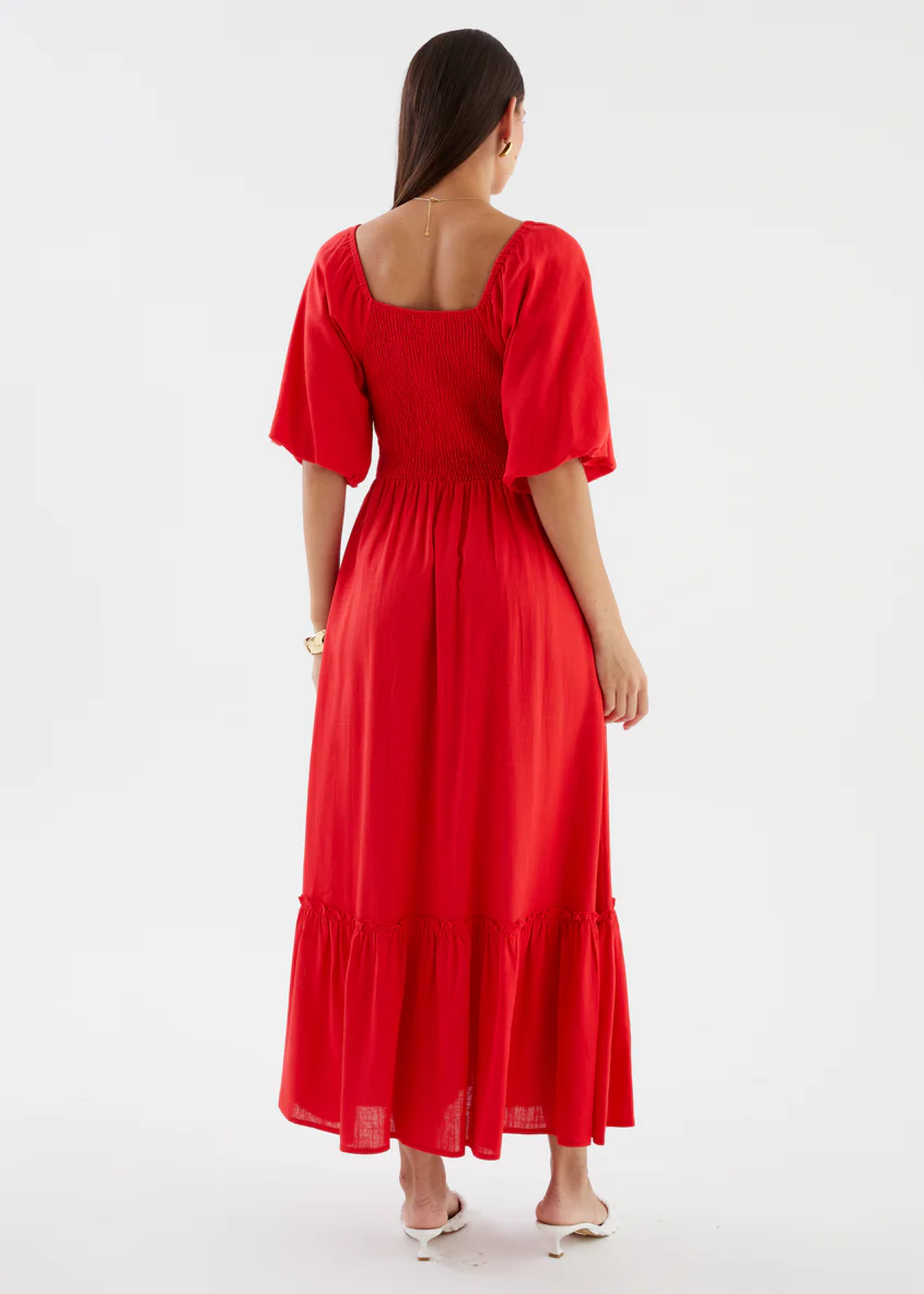 Ayisha Maxi Dress - Red - Image 8