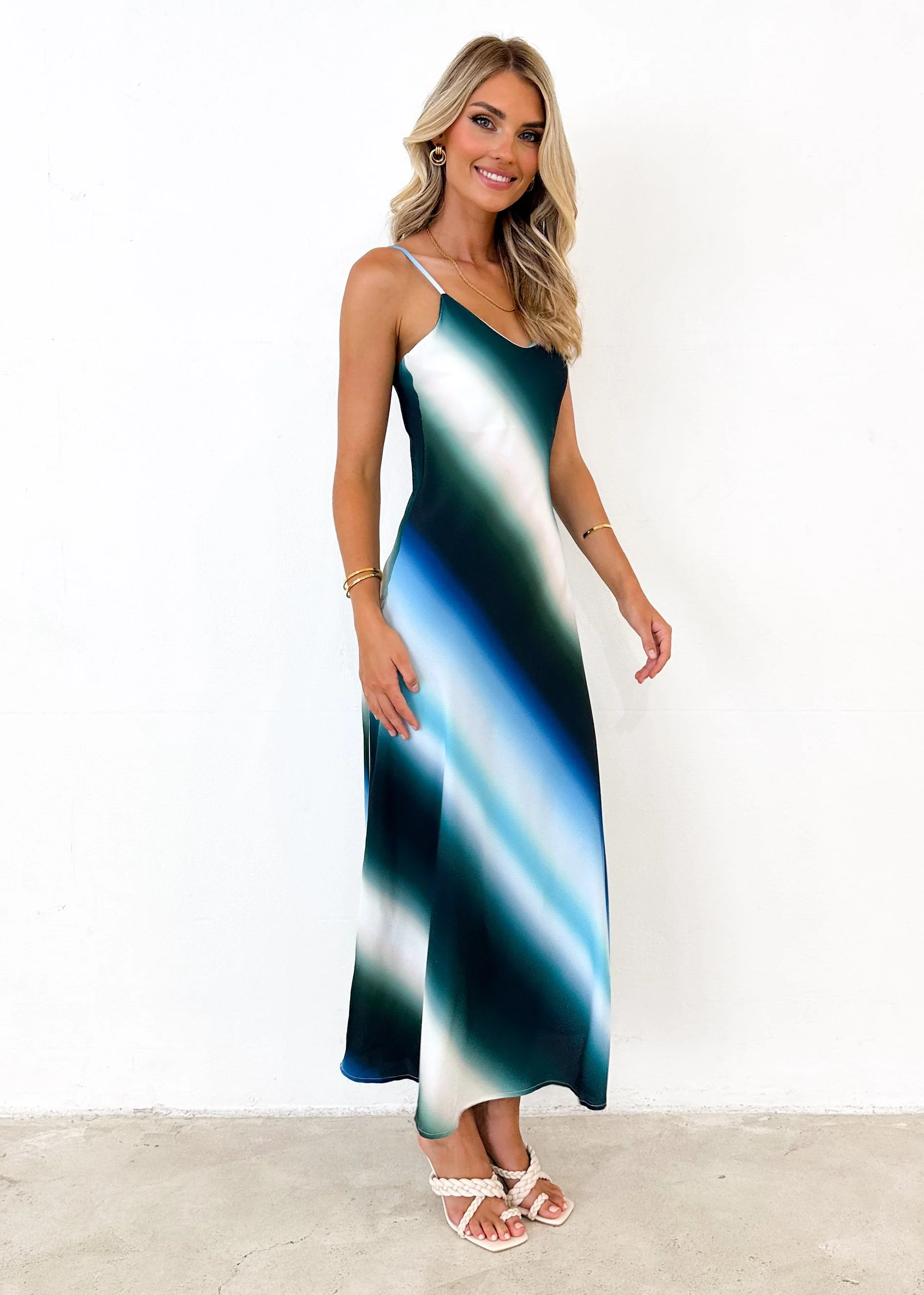 Ayloria Maxi Dress - Blue Tie Dye - Image 6