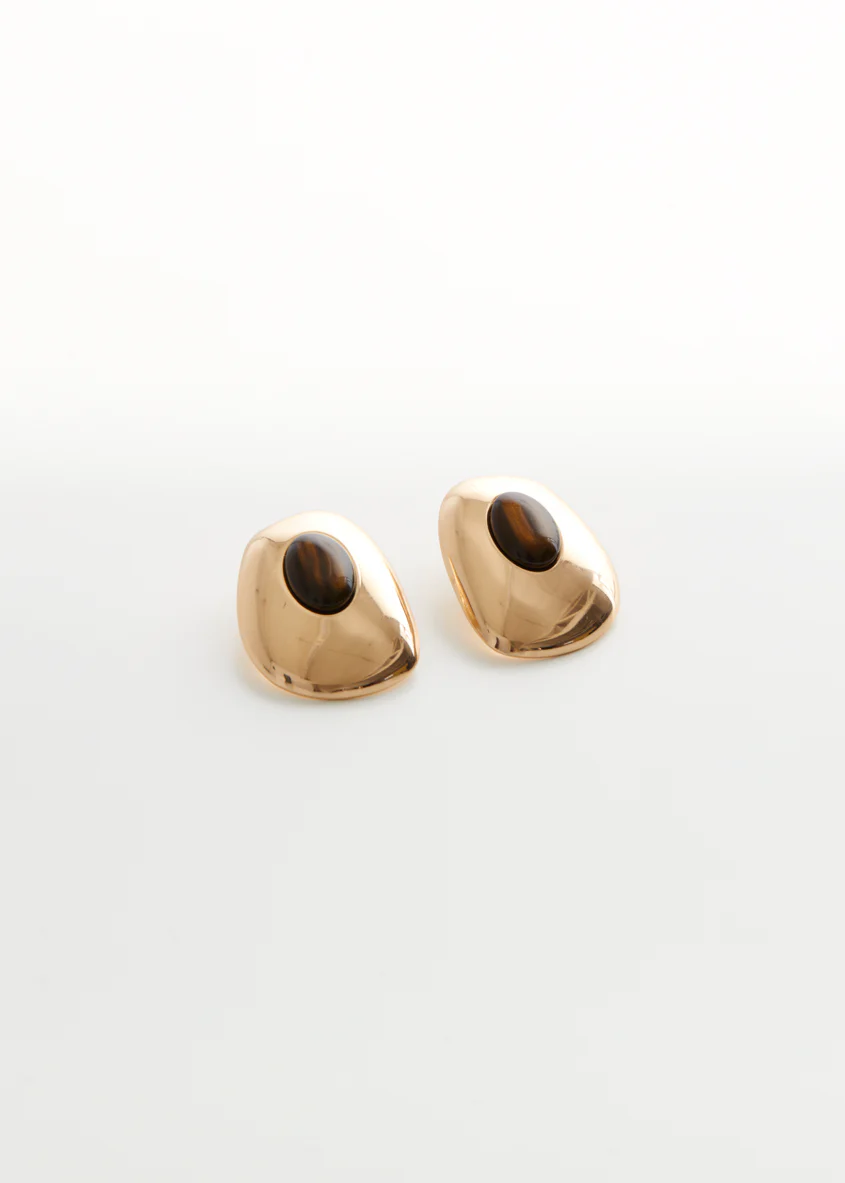 Azania Earrings - Gold / Brown
