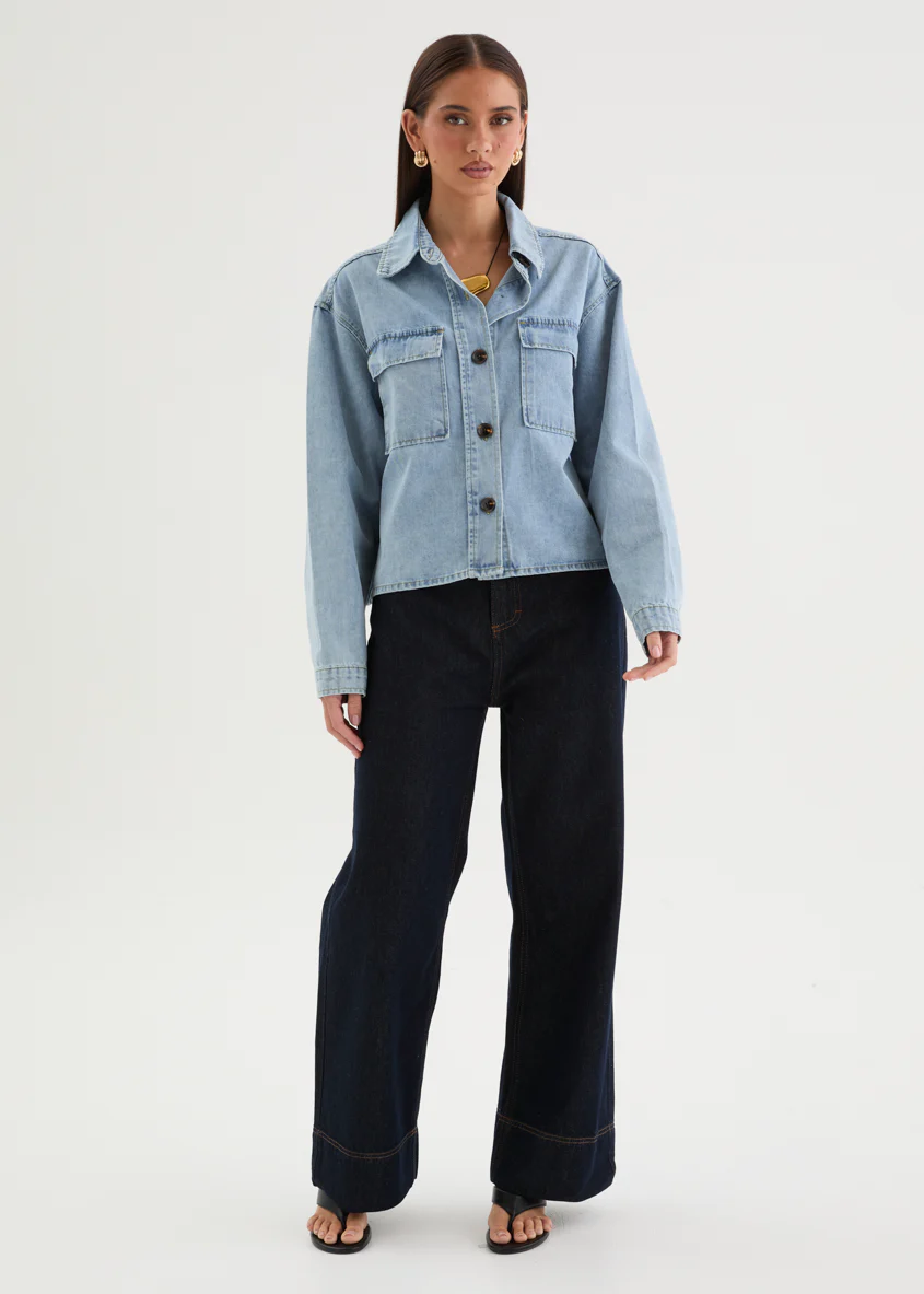 Beckham Denim Jacket - Washed blue - Image 3