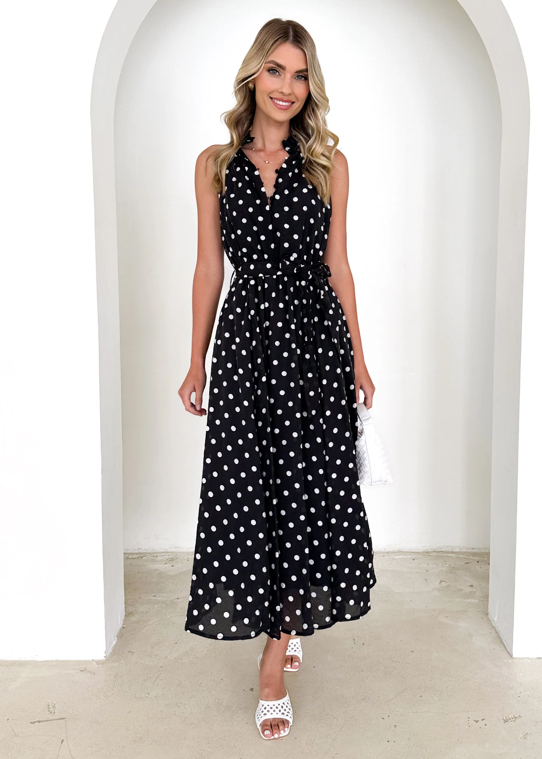 Benson Midi Dress - Black Spot - Image 5