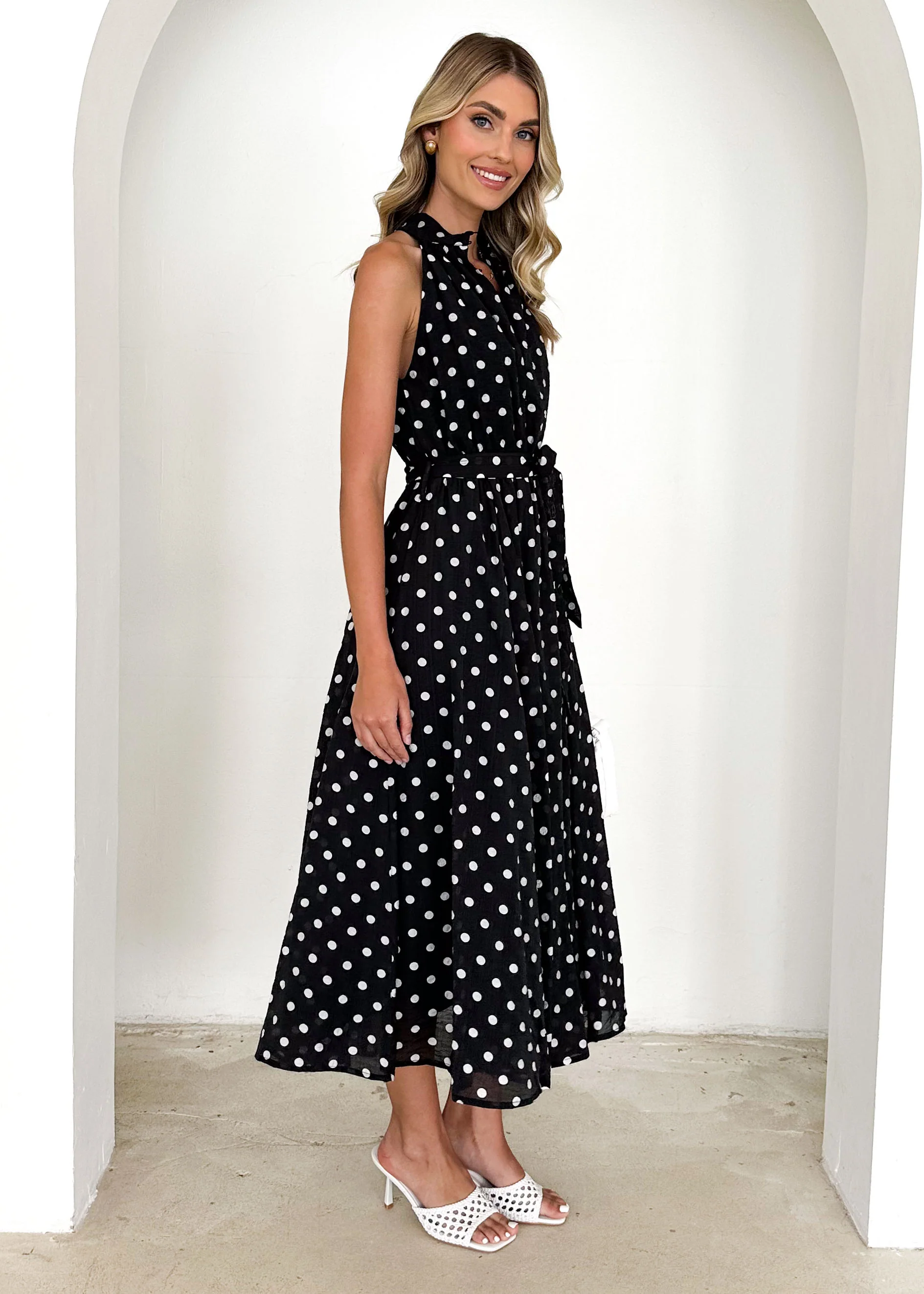 Benson Midi Dress - Black Spot - Image 6