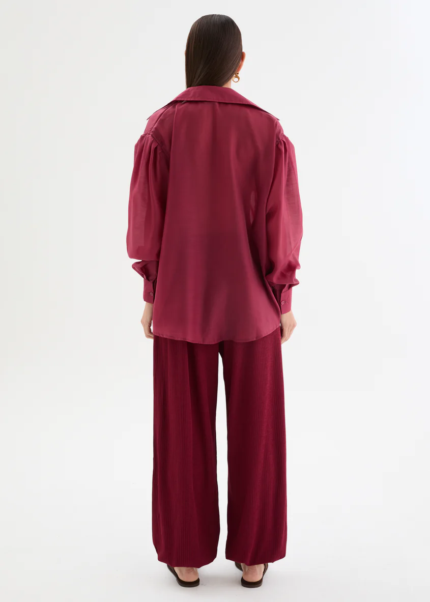Berlini Balloon Pants - Merlot - Image 7