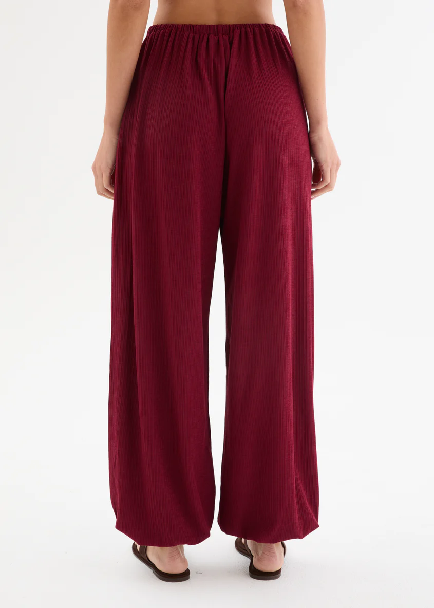 Berlini Balloon Pants - Merlot - Image 8