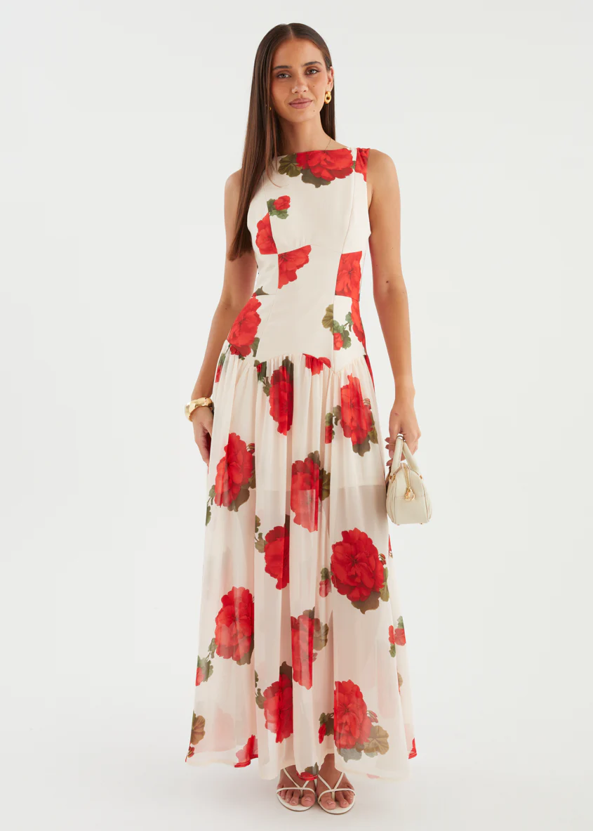 Bessie Maxi Dress - Beige Roses - Image 8