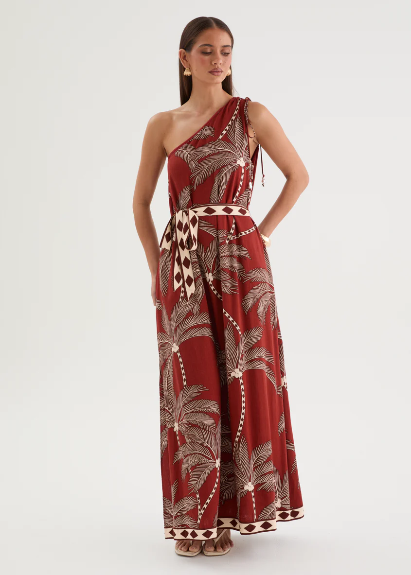 Biana One Shoulder Maxi Dress - Buena Vista