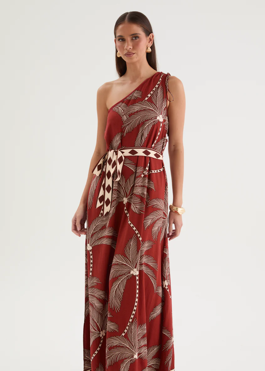 Biana One Shoulder Maxi Dress - Buena Vista - Image 2