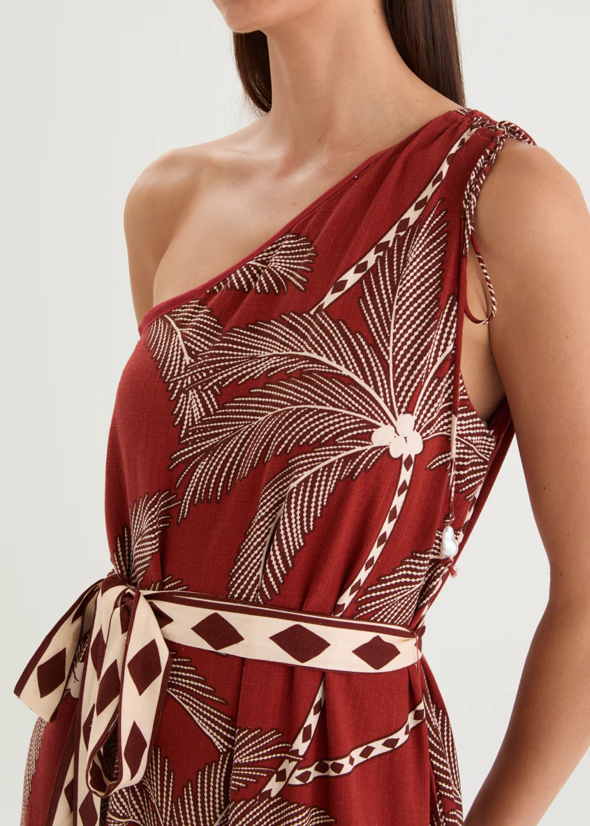 Biana One Shoulder Maxi Dress - Buena Vista - Image 4