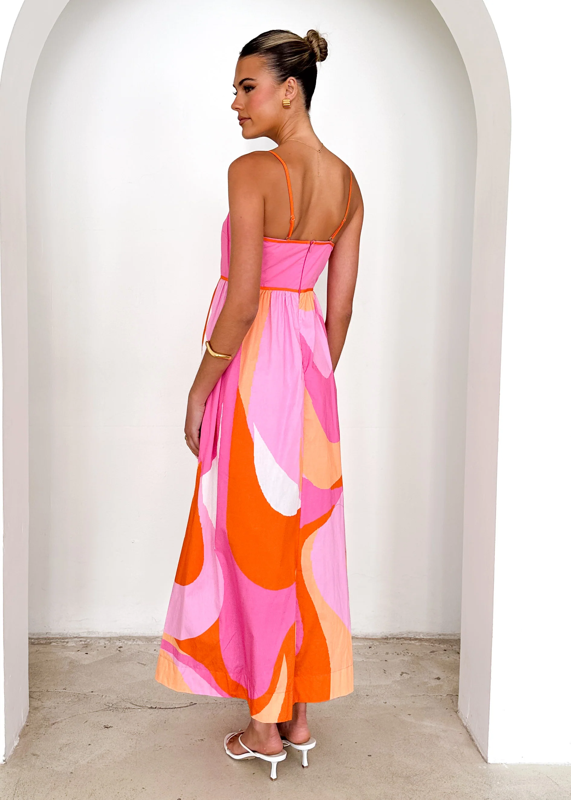 Bridget Maxi Dress - Pink Swirl - Image 5