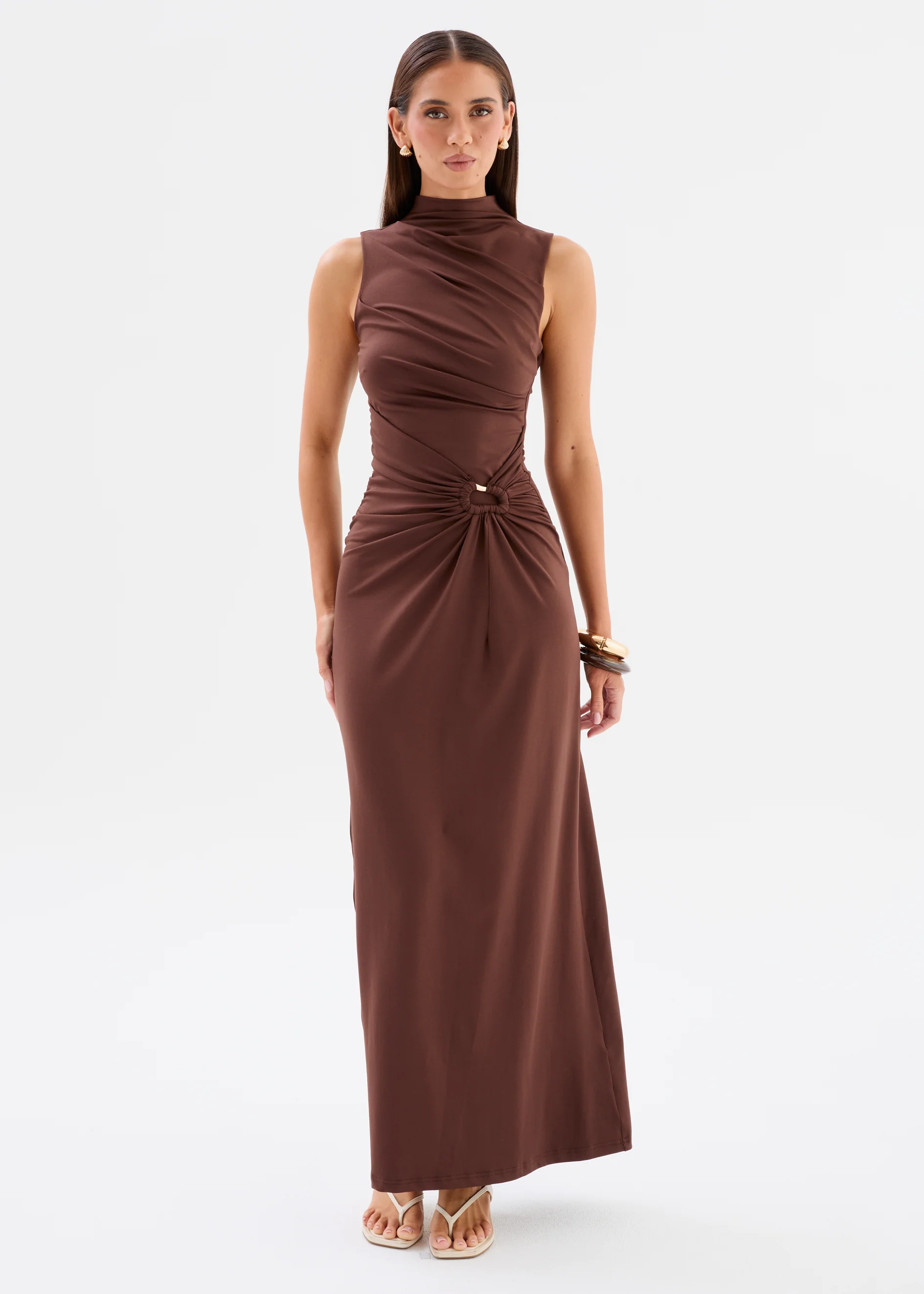 Brynlee Maxi Dress - Chocolate - Image 3