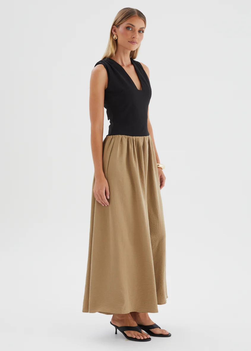 Bungalow Maxi Dress - Khaki Splice - Image 6
