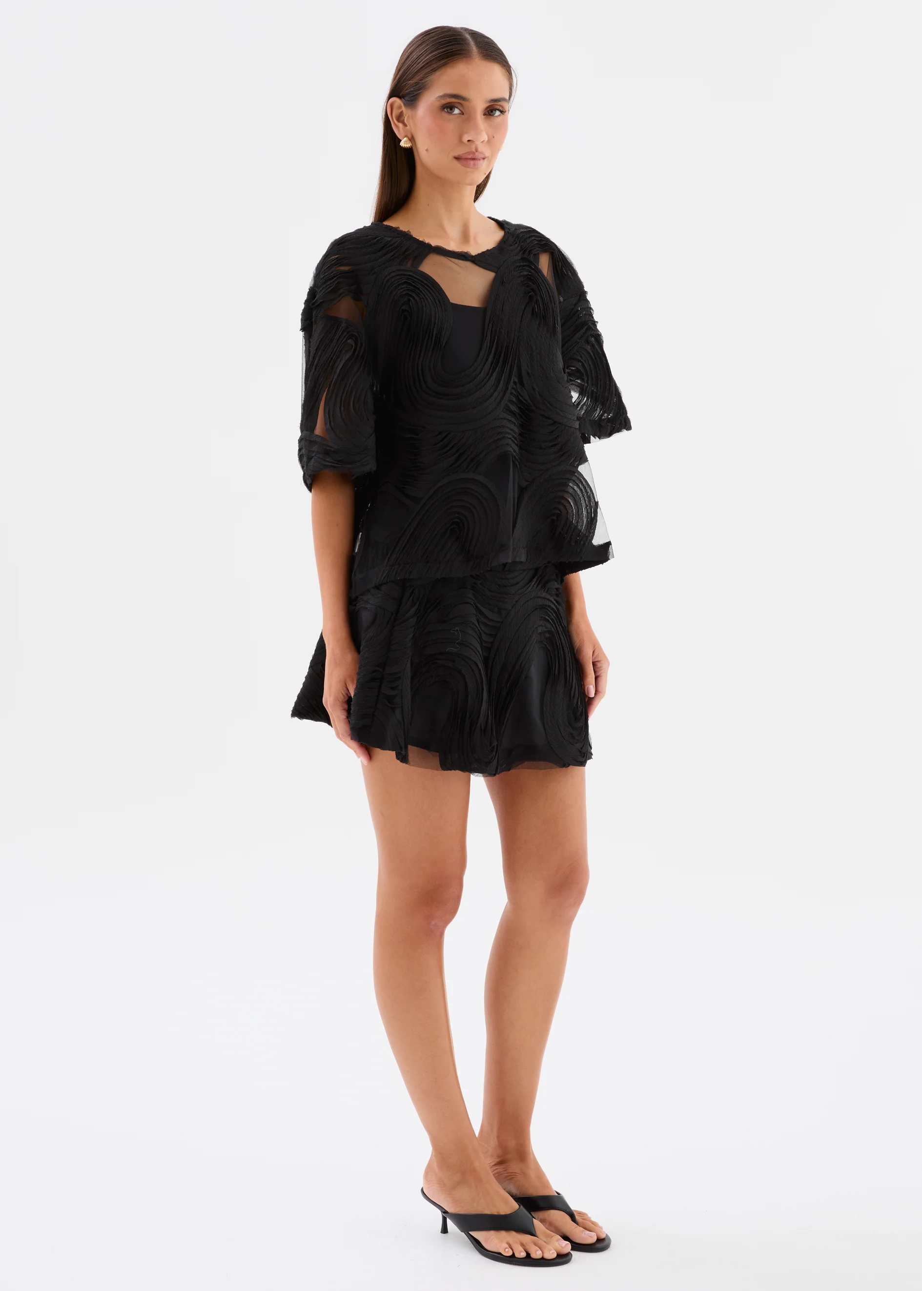 Caesarea Mini Skirt - Black - Image 4