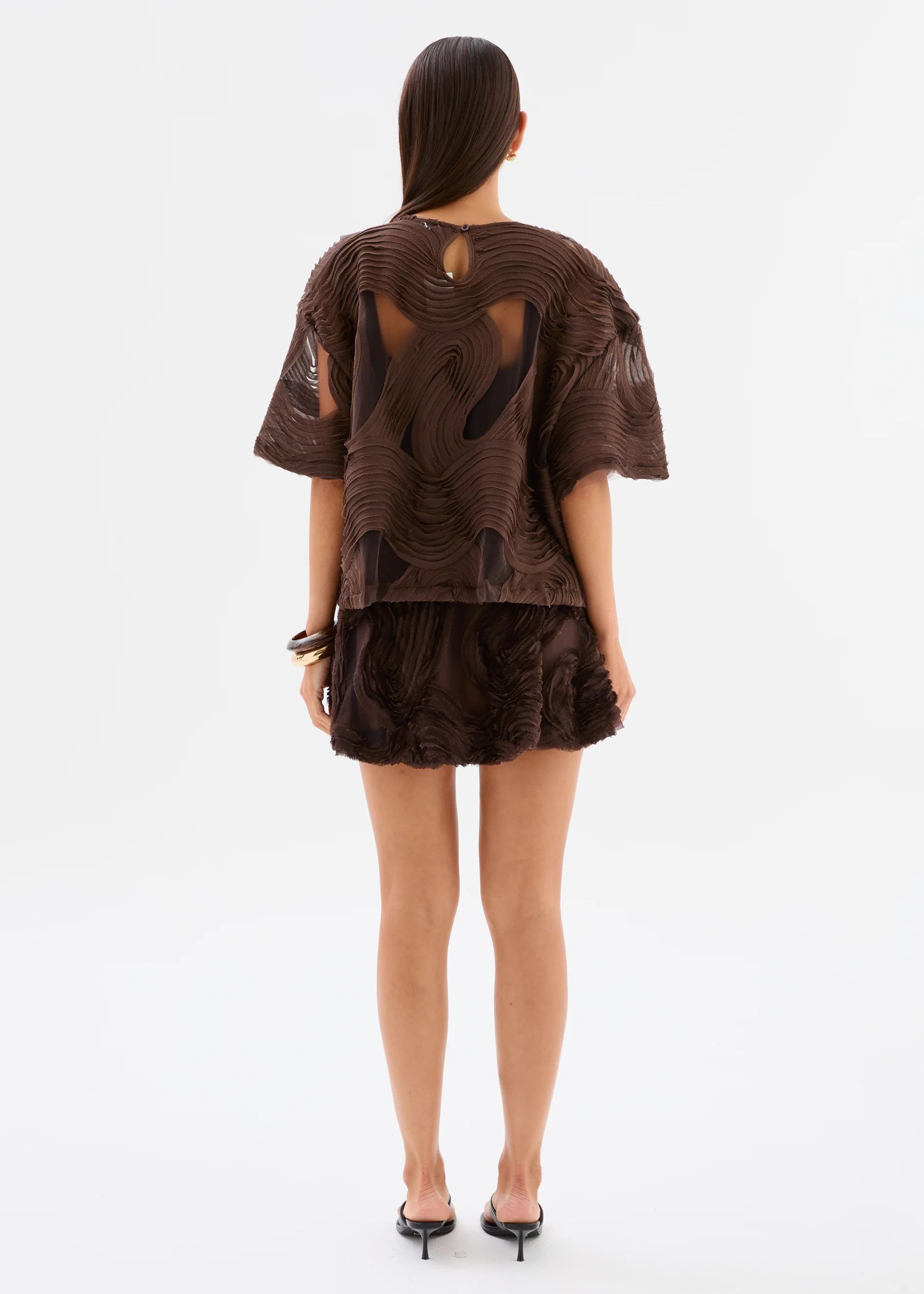 Caesarea Mini Skirt - Chocolate - Image 4