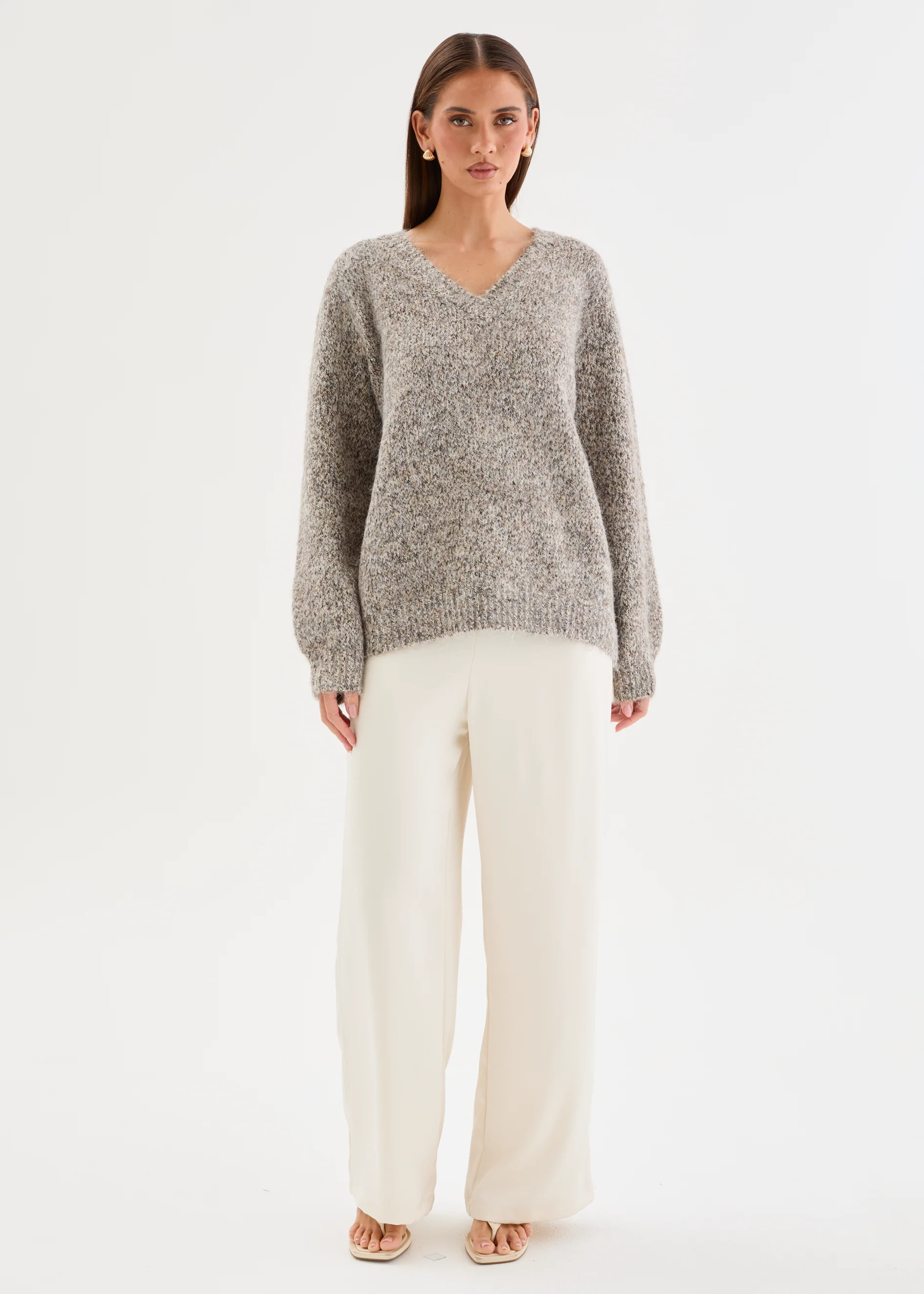 Caileigh Sweater - Coconut Marle - Image 2