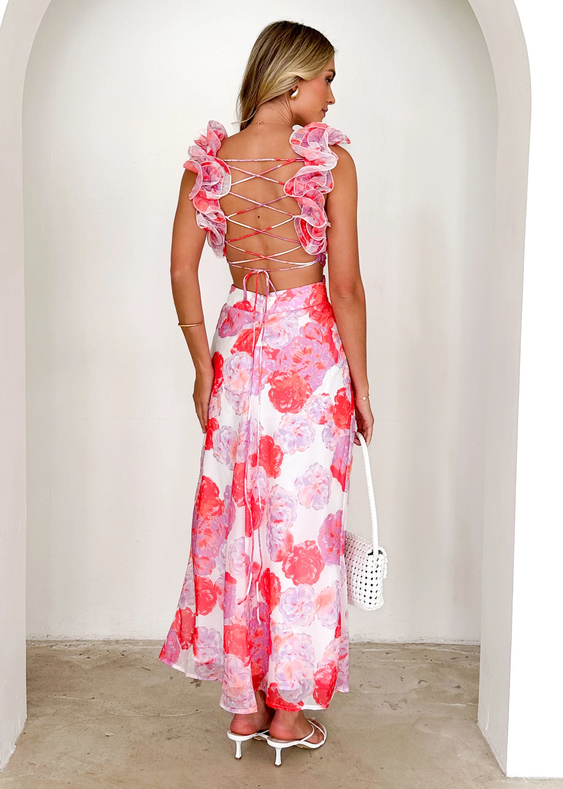 Caribe Midi Dress - Pink Floral - Image 10