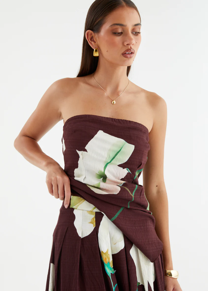 Carie Maxi Skirt - Burgundy Calla Lily - Image 11