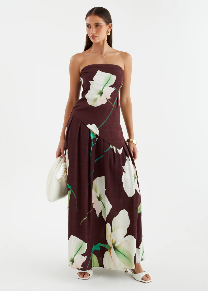 Carie Maxi Skirt - Burgundy Calla Lily - Image 7