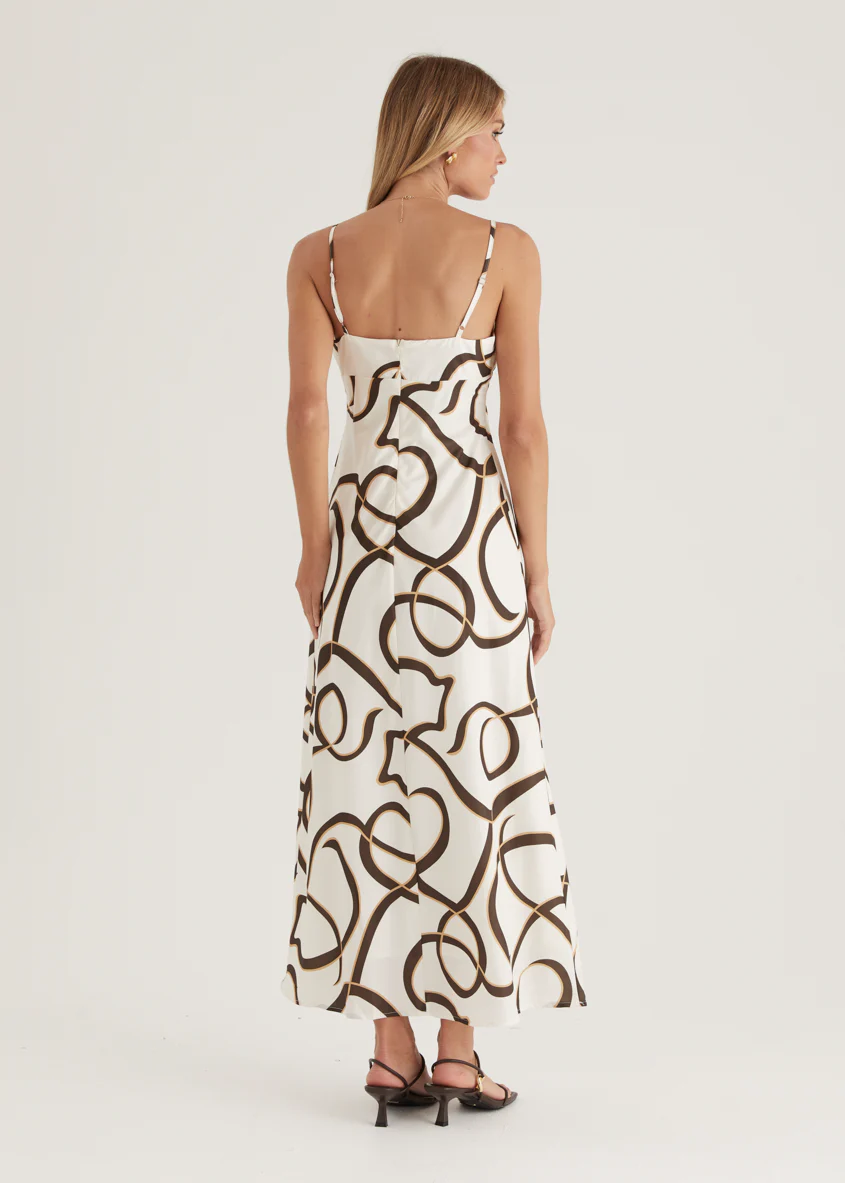 Carla Maxi Dress - Brown Swirl - Image 10