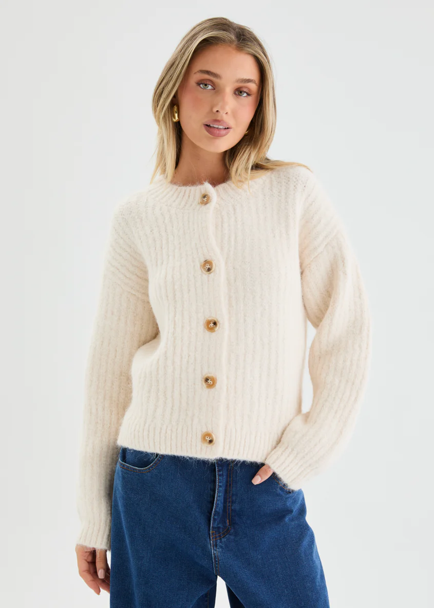 Carlisha Knit Cardigan - Ivory