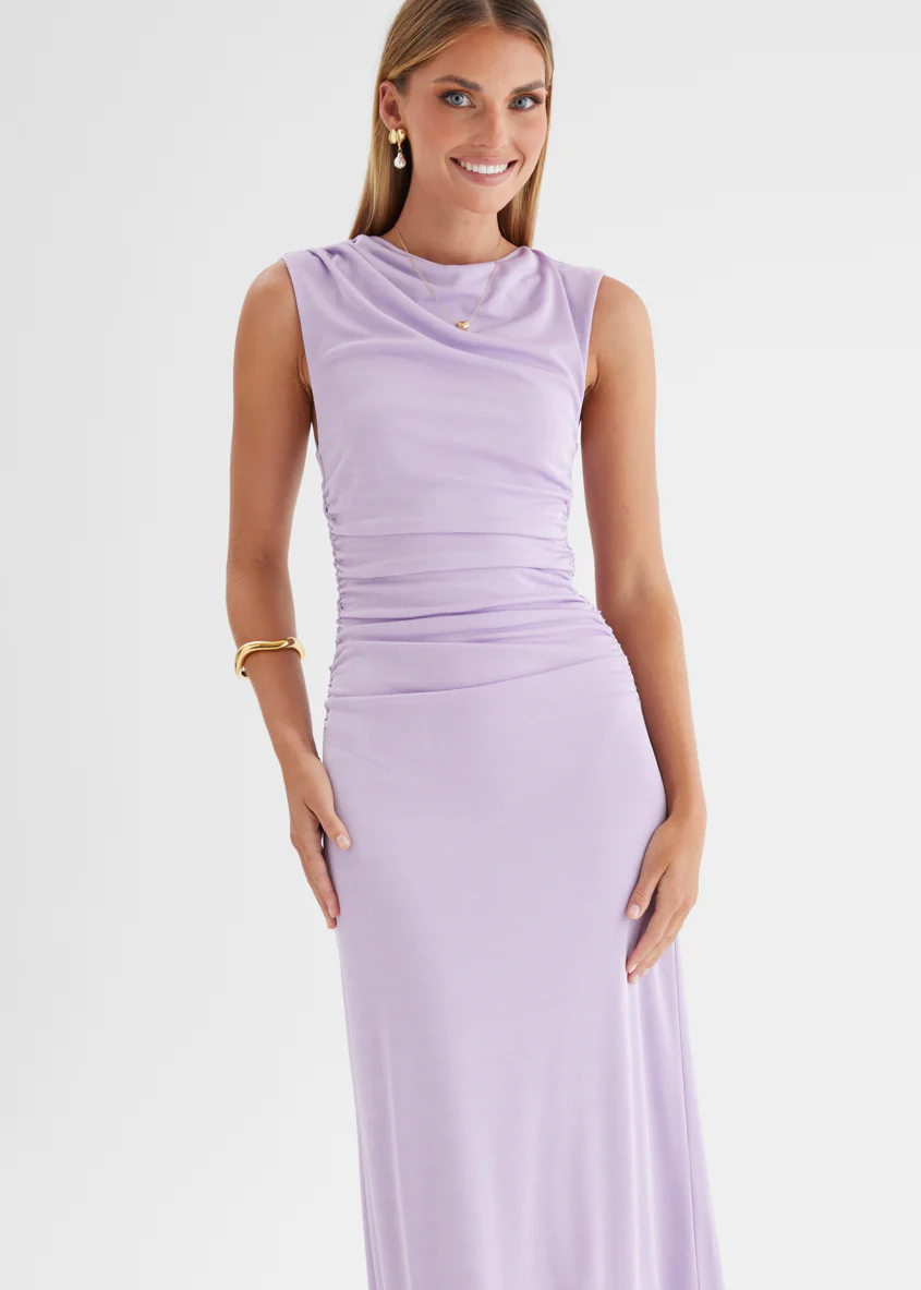 Carly Midi Dress - Lilac - Image 7