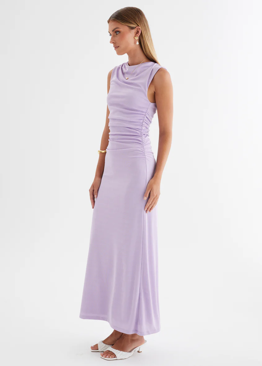 Carly Midi Dress - Lilac - Image 9