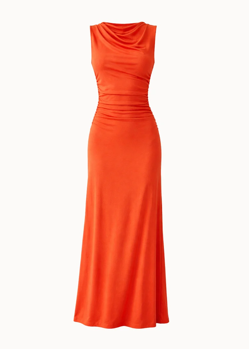 Carly Midi Dress - Tangerine - Image 4