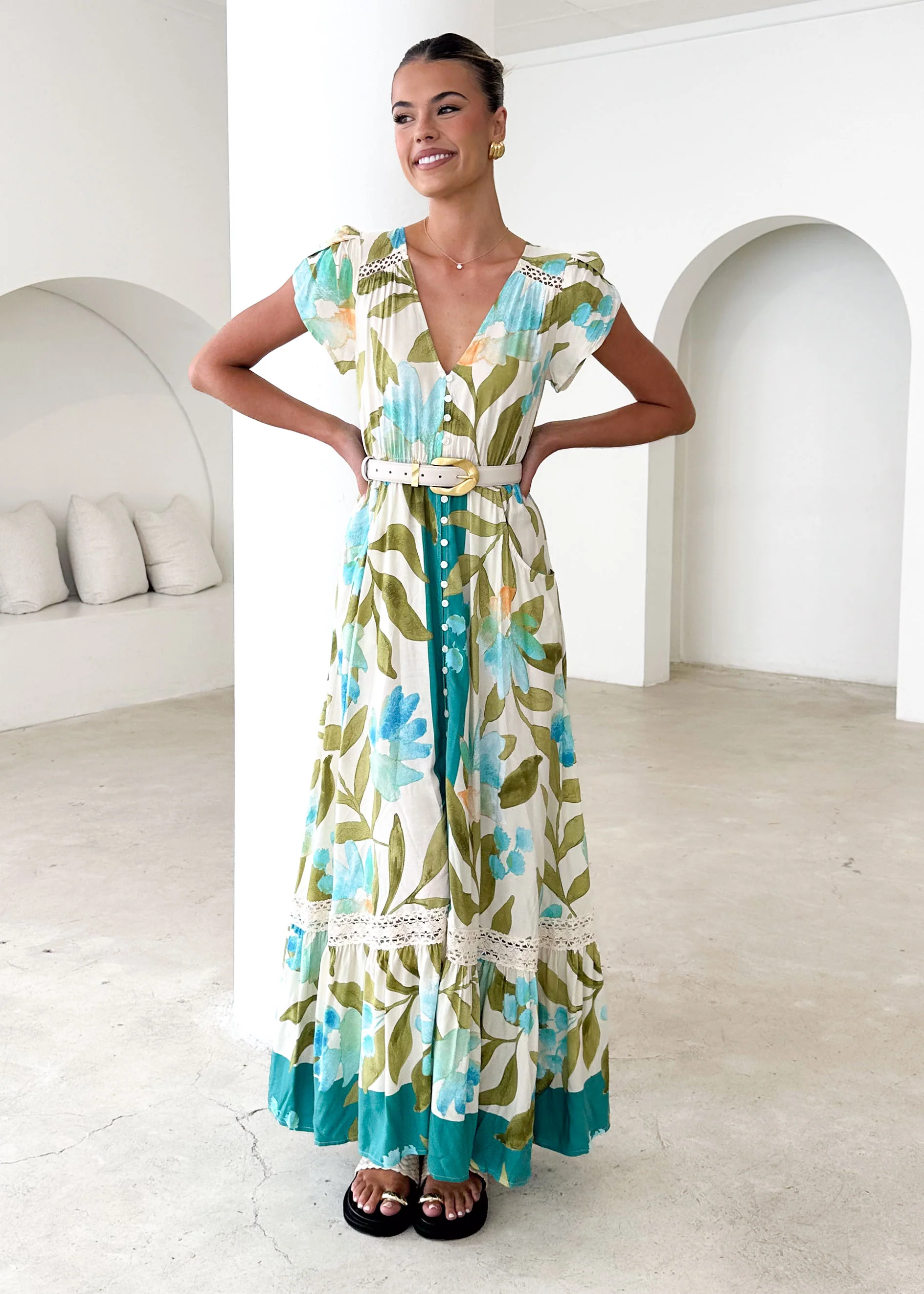 Carmen Maxi Dress - Himalayan Poppy - Image 2