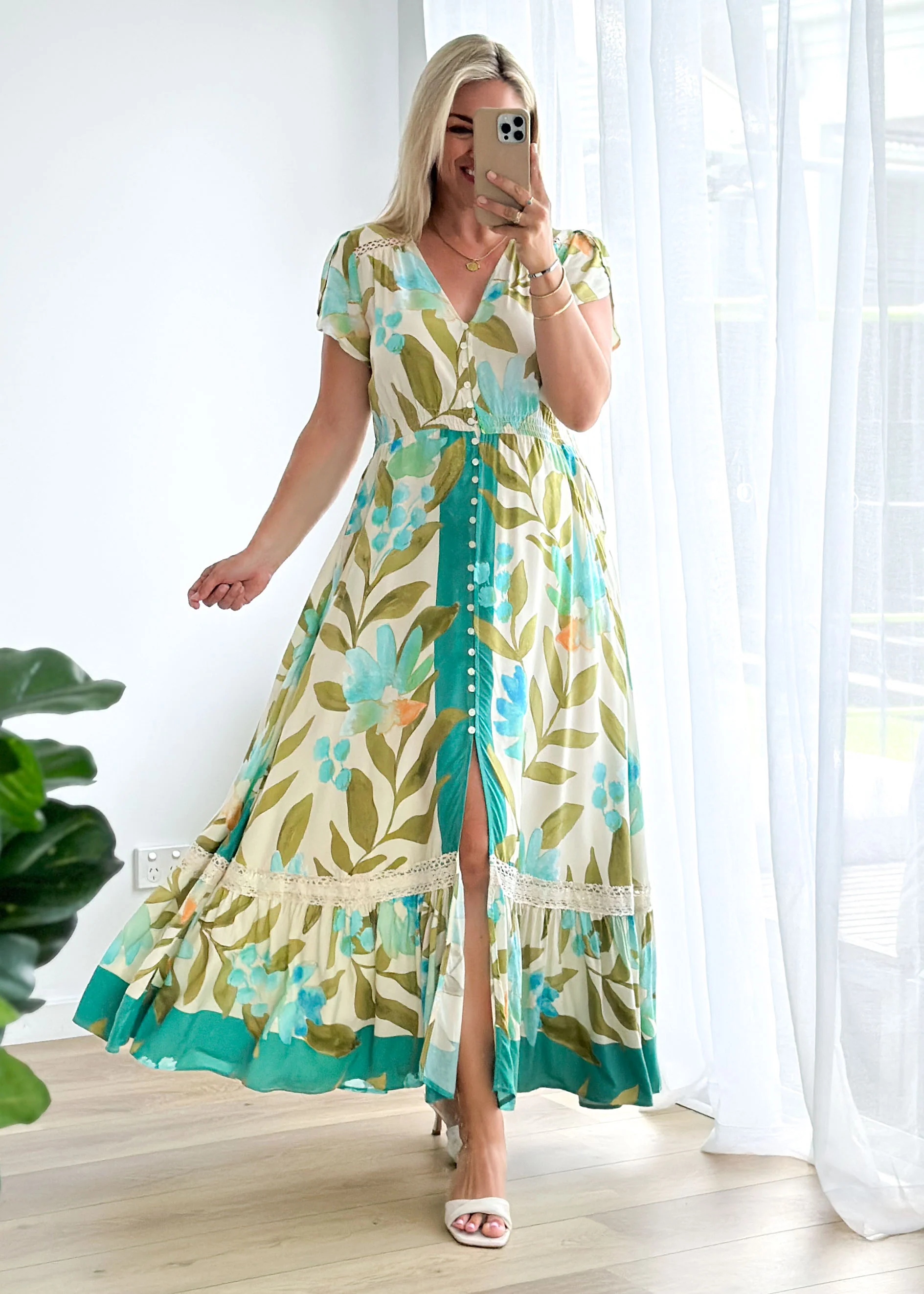 Carmen Maxi Dress - Himalayan Poppy - Image 3