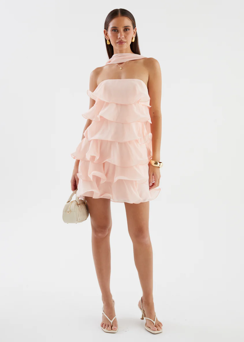 Caroline Strapless Dress - Pink