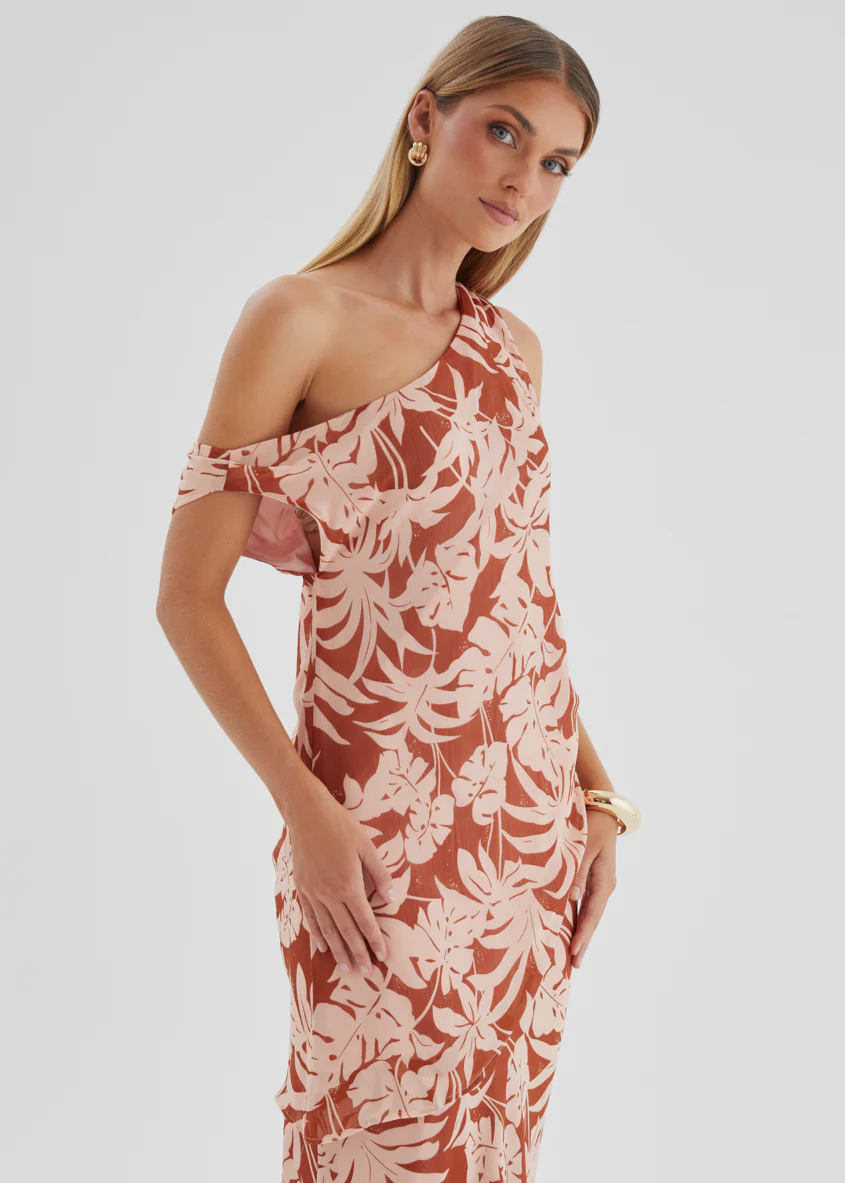 Cartez Off Shoulder Top - Bronze Palm - Image 10